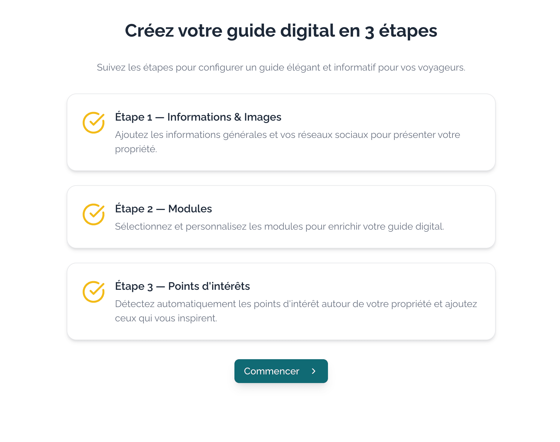 Formulaire d'informations principales du livret